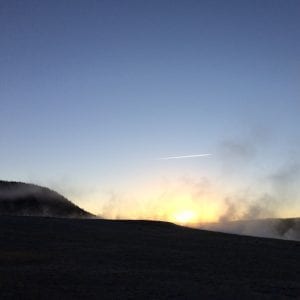 Geyser Mist at Sunrise